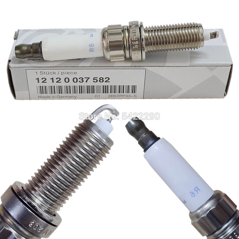6pcs 12120037582 Iridium Spark Plug fit for BMW 135i 235i 335i 435i 535i 640i 740i X3 X5 X6 E92 E91 E90 ZR5TPP33-S Car Plug