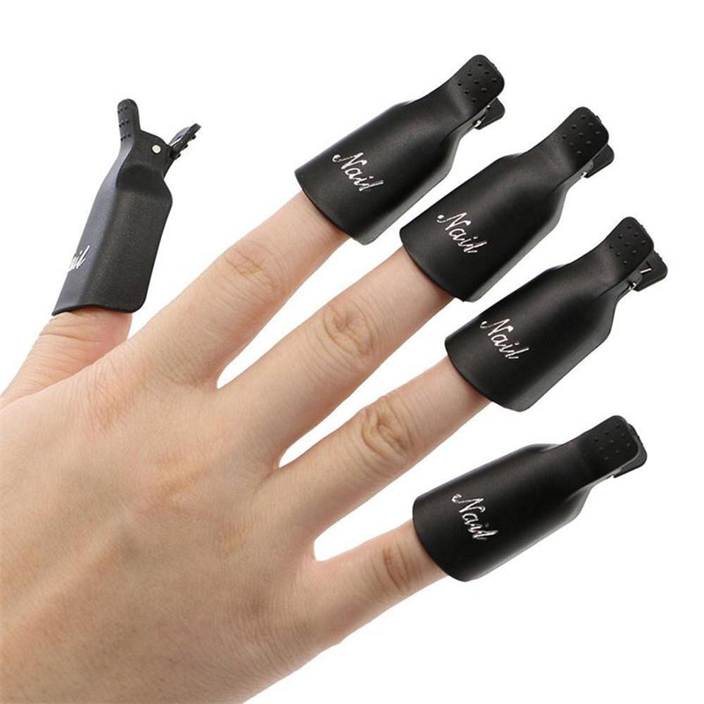 10 stks/set Siliconen Uv Gel Polish Remover Wraps Soak Off Cap Clip Professionele Nail Art Tool