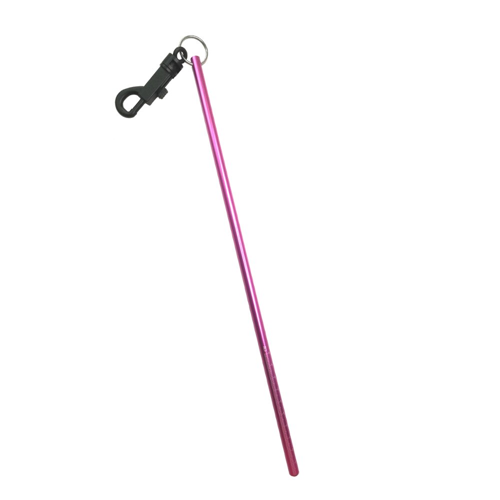 35cm aluminiums dykkertank banger reef stick hummer pointer med måle snap clip undervands dykning kildle stick lav støj: Lyserød