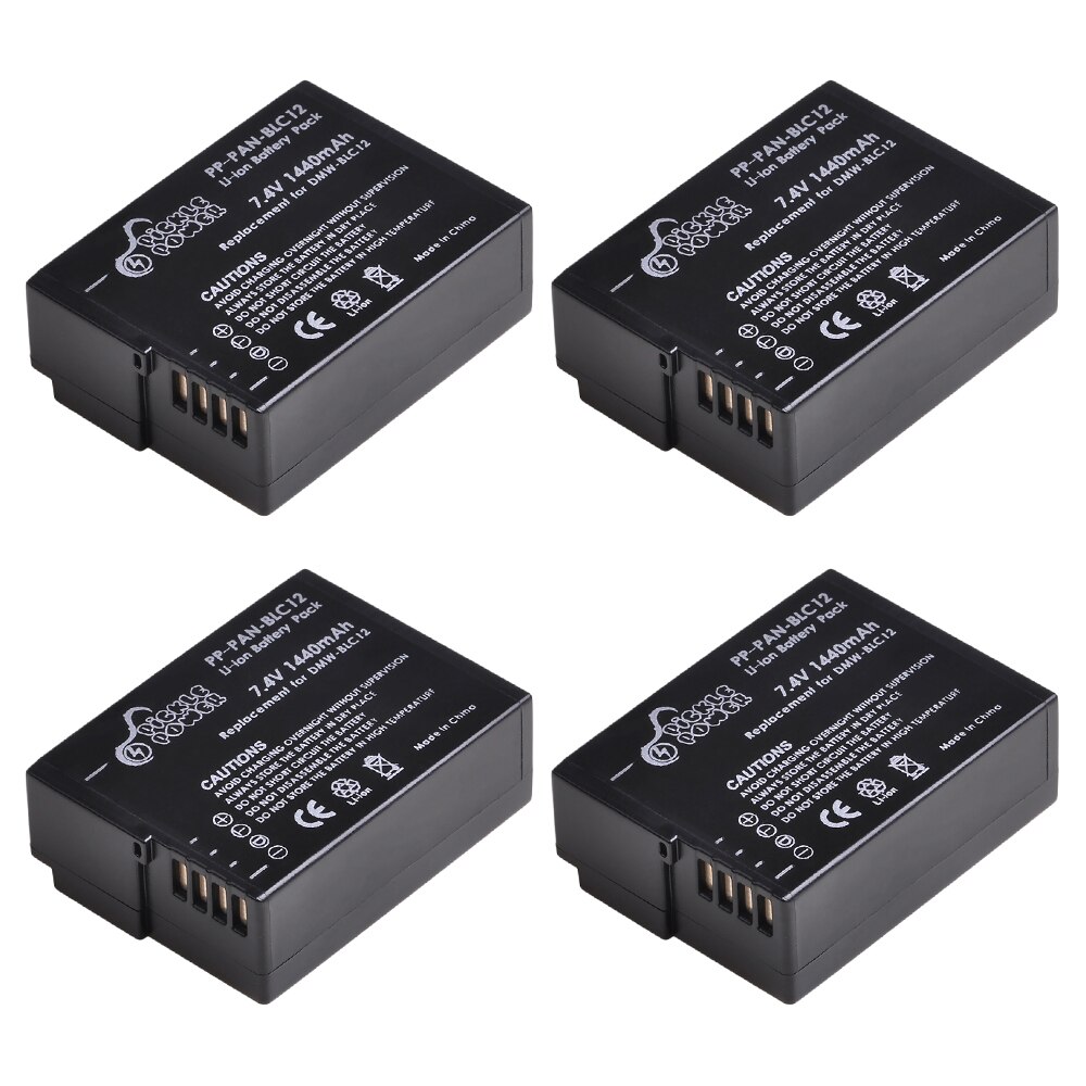 1440mAh DMW-BLC12PP BLC12E DMW-BLC12 Batteria & LED Dual Caricabatterie per Panasonic Lumix DMC DMC FZ1000 FZ200 FZ300 G85 G5 G6 g7 GH2 GX8.: 4 Battery