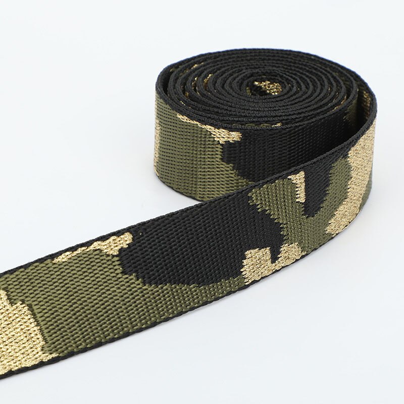1 Yard Nylon Jacquard Singels 3.8Cm Breedte Zachte Dunne Lint Naaien Materiaal Voor Tas Riem Riem Diy Kleding Tape decor Craft: Camouflage