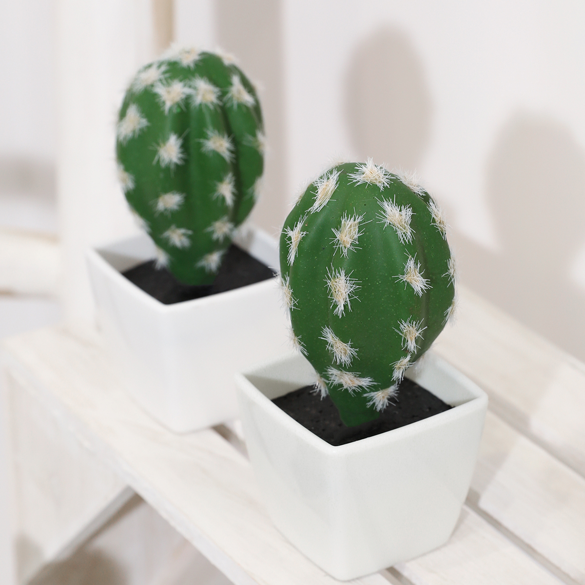 1PC- Mini prickly pear potted plant, Home decor, Home Office Hotel Homestay tabletop decoration Artificial cactus
