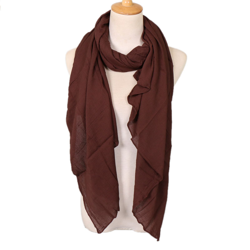 Llaven – foulard froissé pour femmes, hijab de luxe, 100% rayonne, châle froissé, couleur unie, écharpe musulmane, grande taille 180x95cm: 3