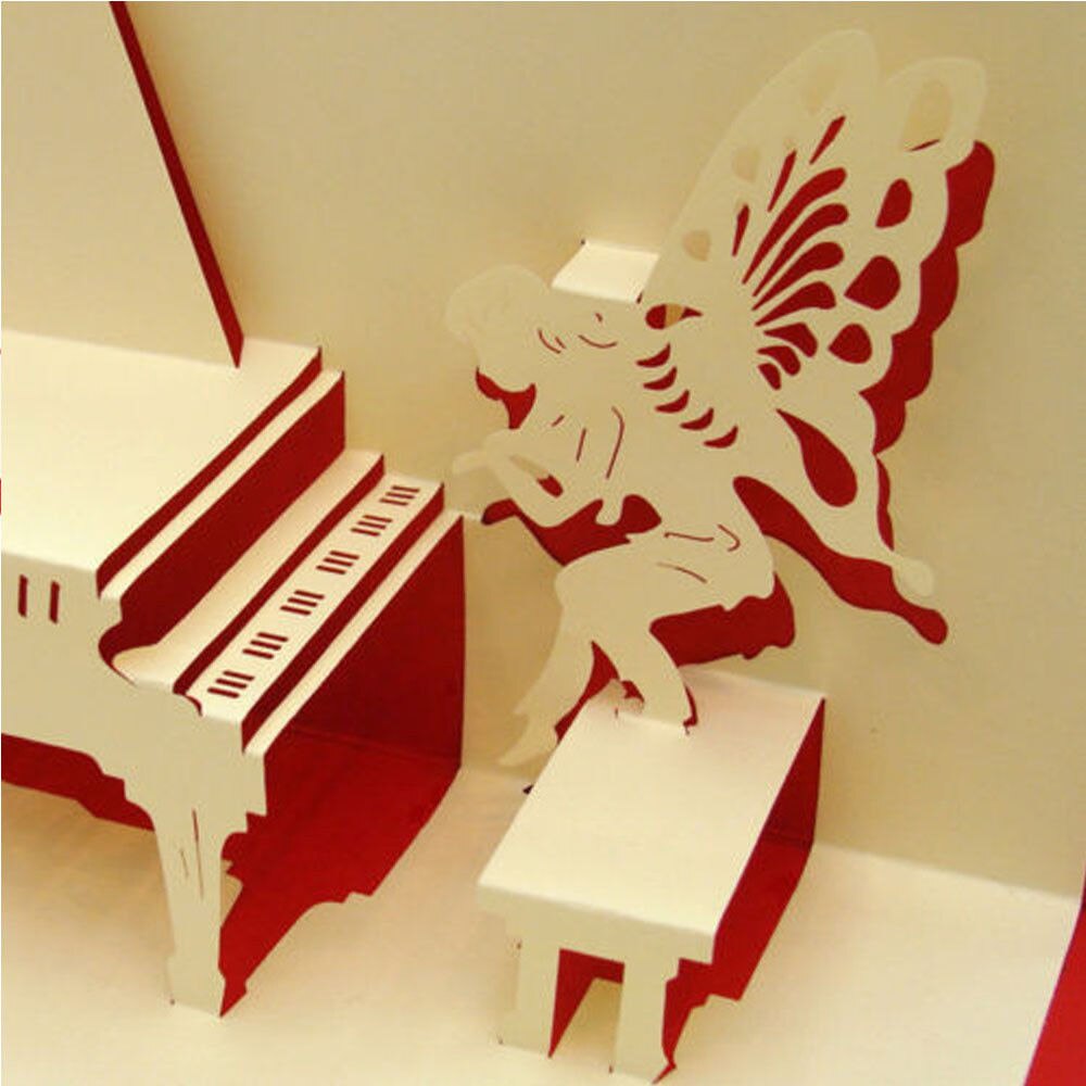 10pcs 3D Pop Up Card Birthday Valentine Handmade Greeting Cards Invitations Love: 6