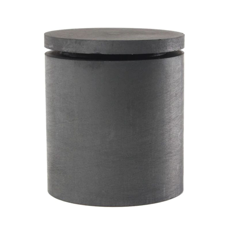 35*35mm High Purity Graphite Crucible Laboratory Equipment Melting Casting Furnace With Lid Cover