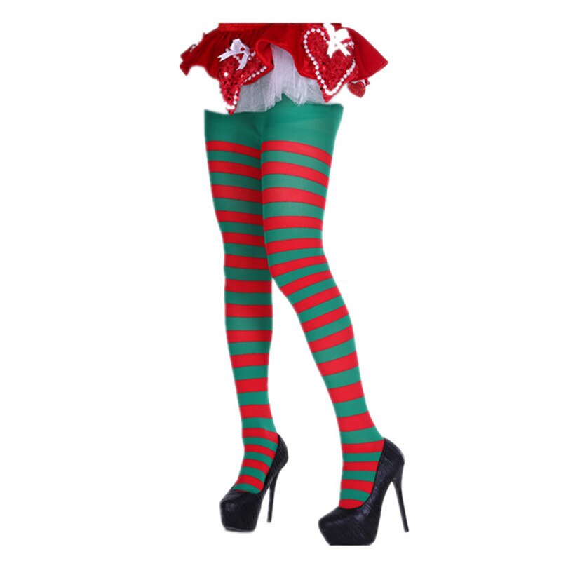 Vrouwen gestreepte panty's verkleedkleren feest grappige verkleedaccessoires halloween kerstmis cosplay panty's kous lelijk meisje