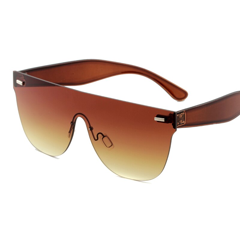 Naisten aurinkolasit trendituotteet oranssi sininen pinkki iso kehyksetön aurinkolasit naisten retro festivaali oculos de sol feminino: Teetä