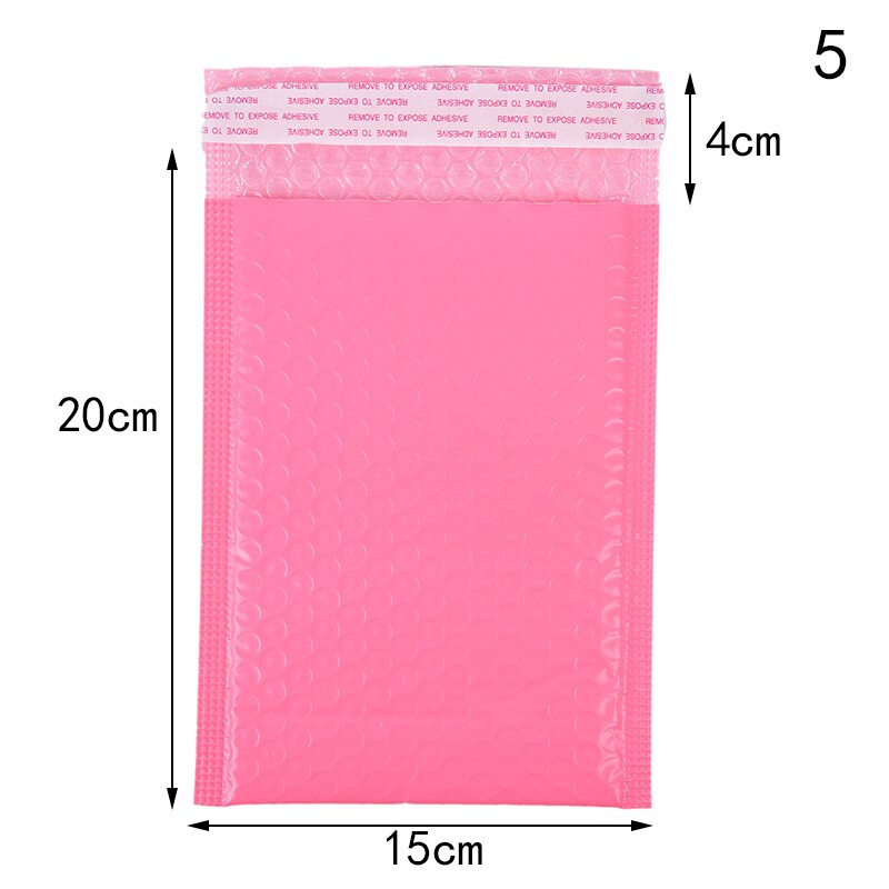 Rosa papper bubbel vadderade brev kuvert påse bubbel post kuvert påse förpackning påsar brevpåsar 10 st/lot: Lila