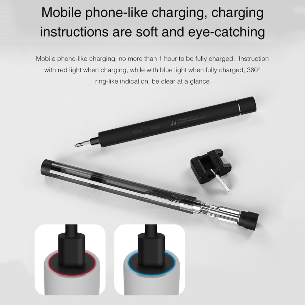 Rechargeable Electric Cordless Screwdriver USB Charging Lithium Precision Screw Driver Power Tools