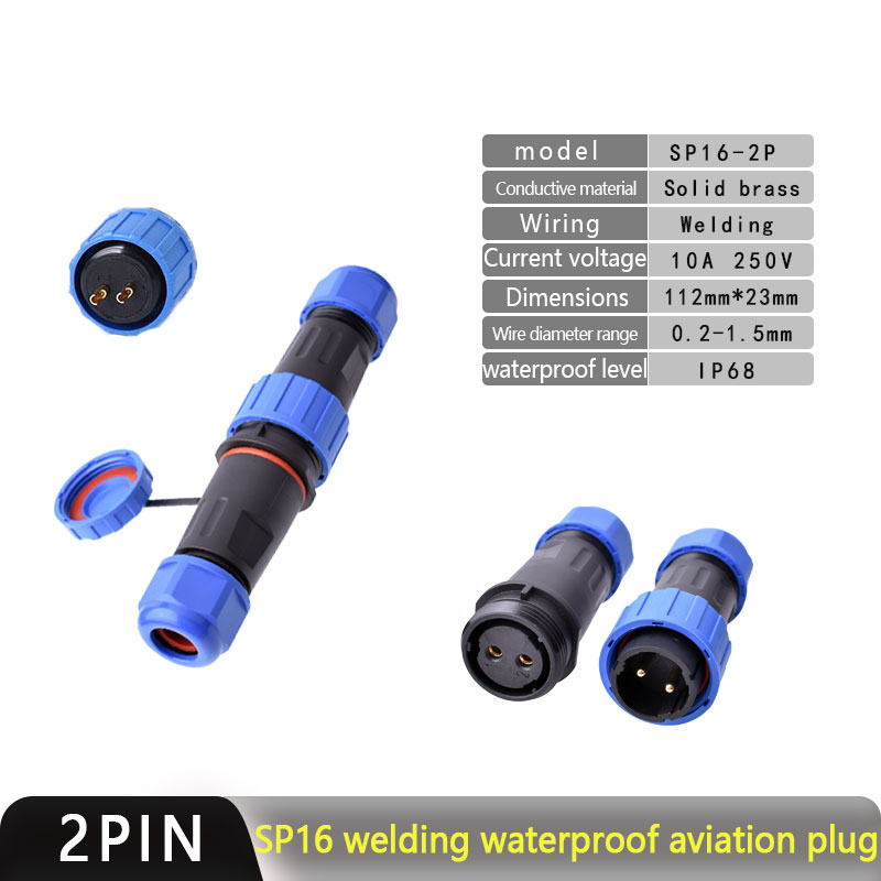 IP68 Waterproof Connector Male Plug and Female Socket 2/3/4/5/7/9pin Panel Mounting Wire Connector Aviation Plug Welding Wiring