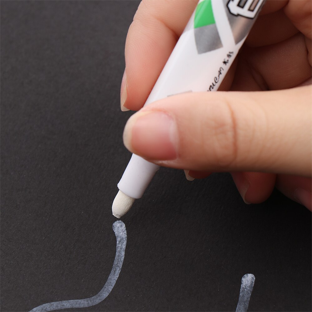 1PC sneldrogende Permanente Marker Witte Bulk Olie-Inkt Marker Pen 3mm Fijne Tip Verf Boord pen Briefpapier Kantoorbenodigdheden