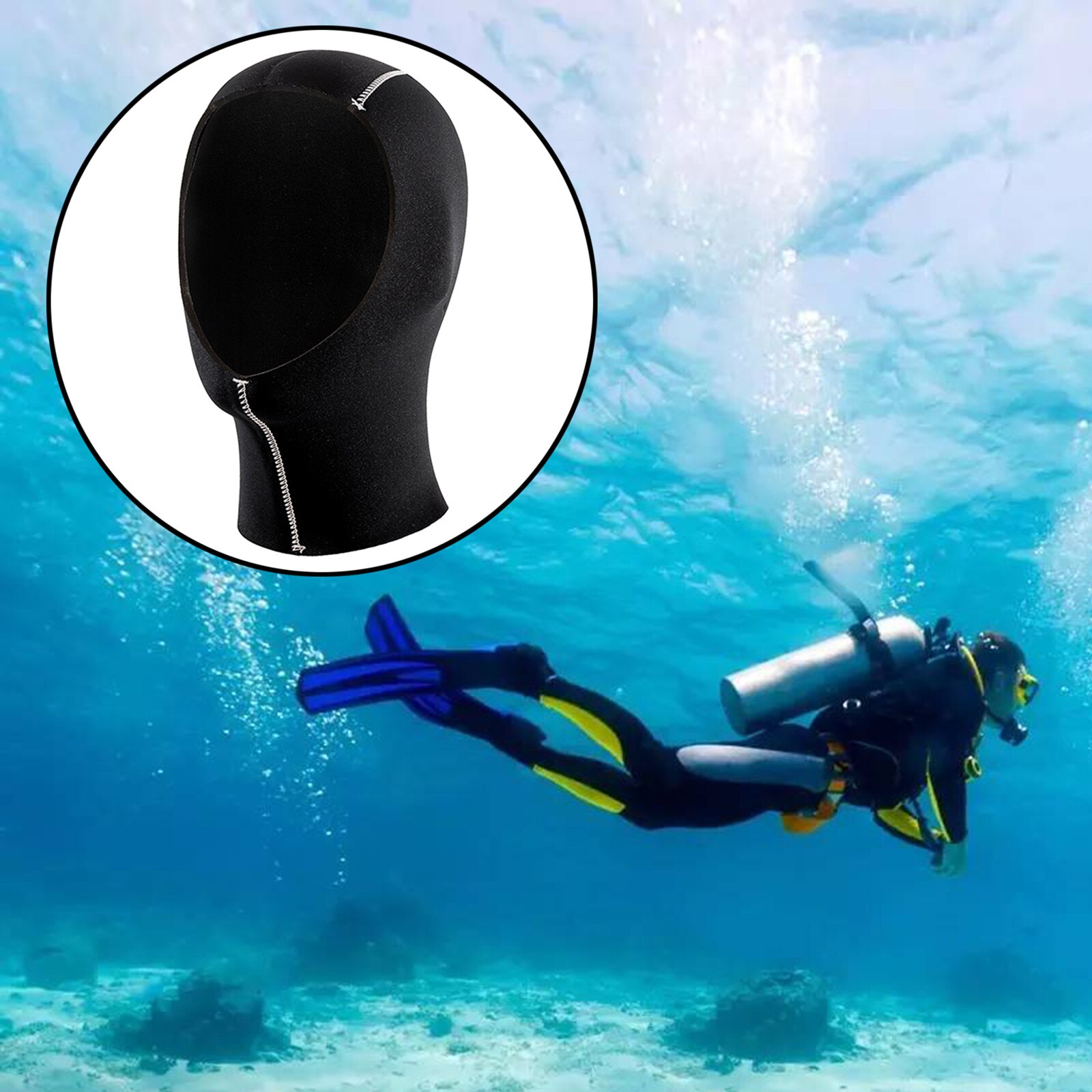3mm/5mm Neoprene Scuba Diving Hood Snorkeling Equipment Hat Winter Swim Warm Wetsuit Spearfishing