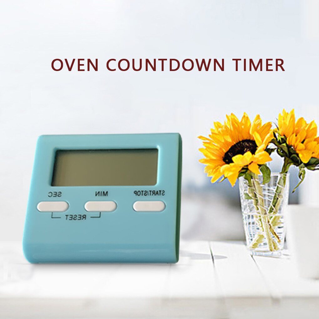 1pc Digital Kitchen Timer Big Digits Loud Alarm Magnetic Backing Stand With Large LCD Display For Cooking Baking Sports Games