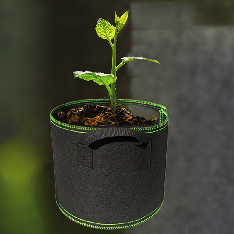5 stk / sæt  of 3/5/7/10 gallon vand bacon blomsterpotte poser og haven plante container poser til skygge plantning