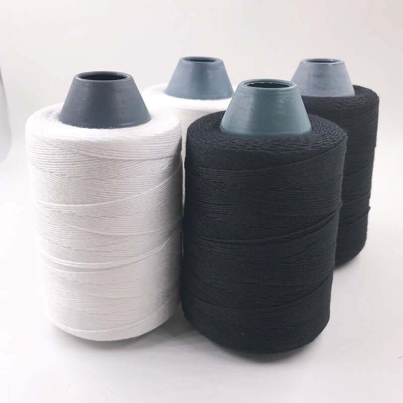 20/6, 20/9 negro blanco línea gruesa 100% hilo de algodón cordón ropa de hilo de coser hogar esencial de algodón decorativo