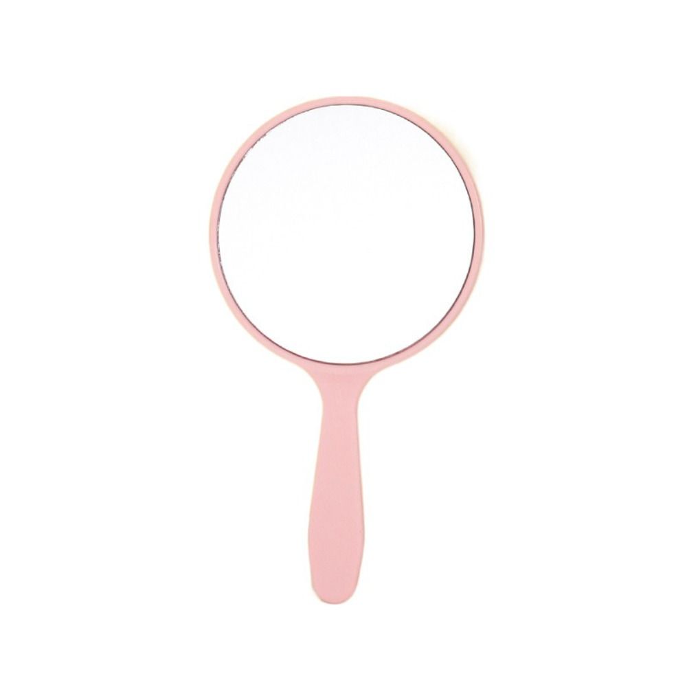 DIY Makeup Mirror Cute With Handle Small Round Handheld Mirror Handheld Anti-fall Portable Mirror Home: Gold