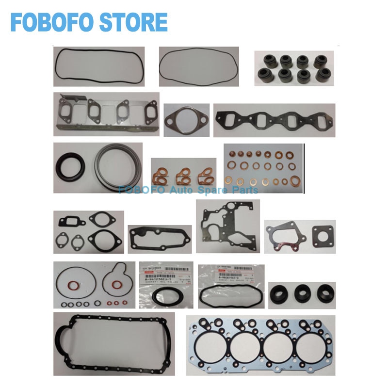 4JB1 4JB1T Engine complete Full Gasket Set gasket kit for ISUZU PickUp ELF 250 NKR NHR Truck