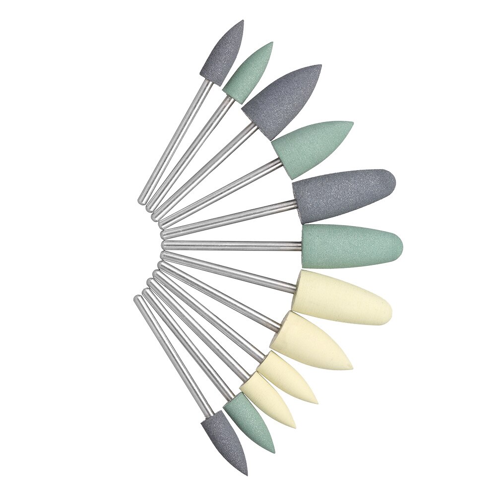 12pcs Dental SILICONE Polishers Resin Base Acrylic Polishing Burs 2.35mm
