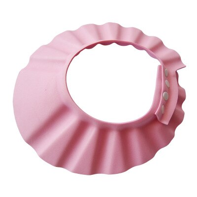 Baby gutter vanntett lue jenter omsorg trygg sjampo dusjhode bading justerbar beskytte øyne hår caps vaske skjold spedbarn cap: Rosa