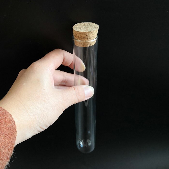 20Pcs/lot Glass 20mm 25mm 30mm Round Transparent Lab Test Tube with cork Length 150/180/200/300mm