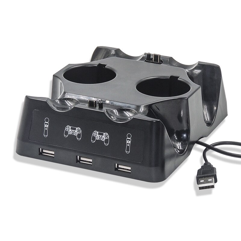 Carregador multifuncional, compatível com ps4ps4 ps vr/move4, estação de carregamento com cabo