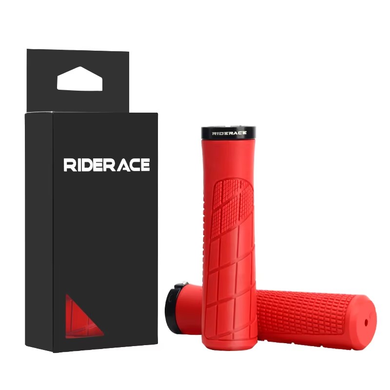 RIDERACE Mountainbike-Lenkergriffe, TPR-Gummi, ergonomischer MTB-Fahrradlenker, BMX-Lenkgriff, rutschfest, bequeme Lenkerenden: hell khaki