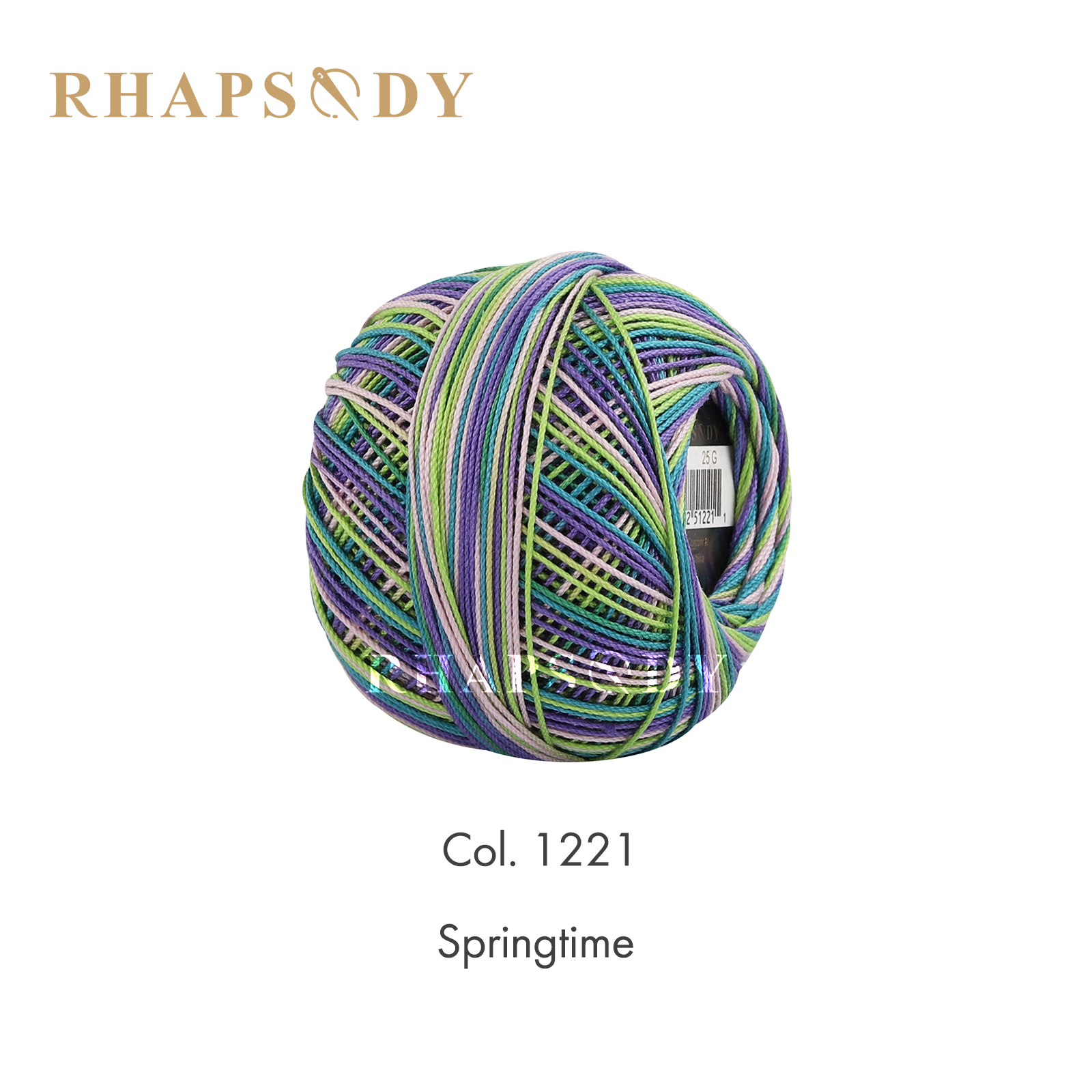 Rhapsodie Häkelgarn, verschiedene Farben, Größe 10, betroffen, 100 % reine ägyptische Baumwolle, mehrfarbig, 10 bunte Farben, 122 Meter