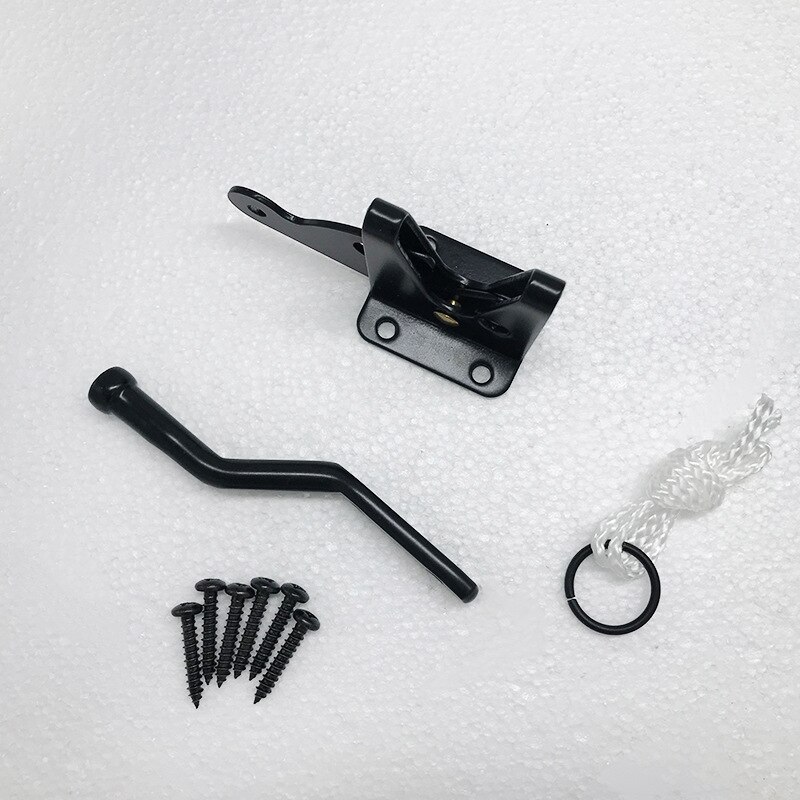 Self Locking Gate Latch Automatic Gravity Lever Fence Gate Lock for Wood Fence Gate Door Latches Steel Black