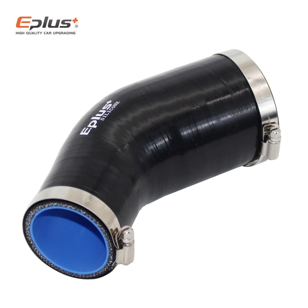 Universal 45 Degrees Reducer Silicone Tubing Braided Hose Car Intercooler Turbo Mechanical Plumbing Connecting Black Multi Size