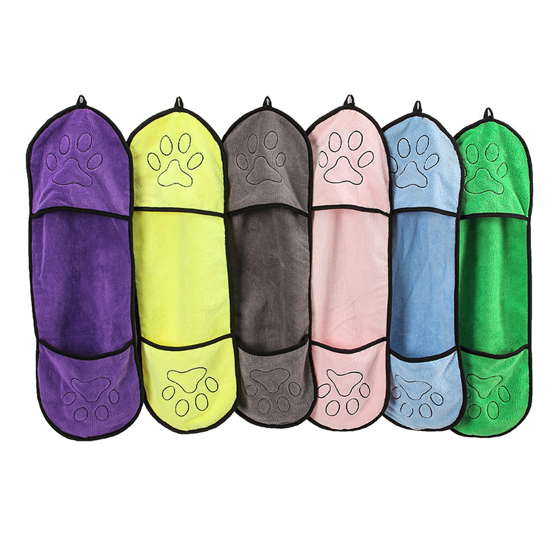 Ręcznik dla zwierzaka szybkoschnący ręcznik dla psa szlafrok miękkie włókno chłonny ręcznik kąpielowy dla kota wygodny czyszczenie zwierząt akcesoria dla zwierząt myjki
