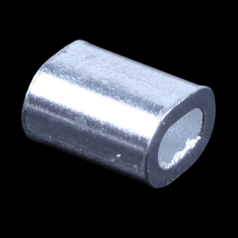 200 Pcs 1Mm Steel Wire Rope Aluminum Ferrules Sleeves Silver Tone