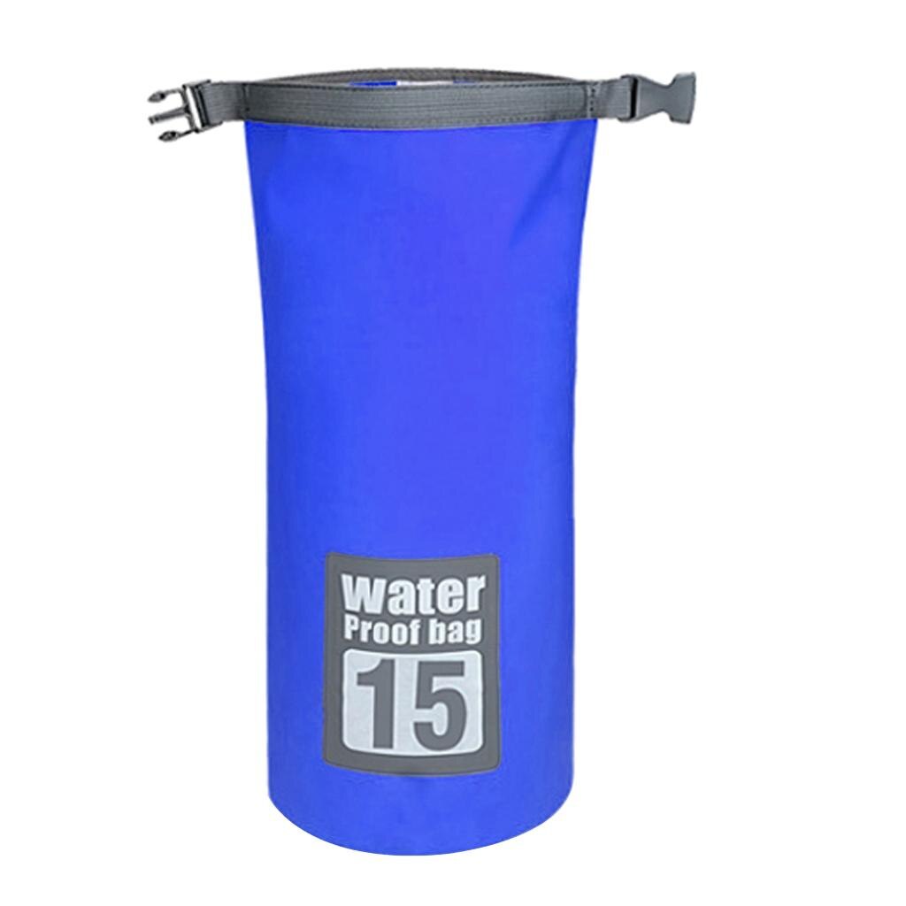 Waterproof Dry Bag Backpack Camping Kayak Roll Top Sack Shoulder Pack: 15 L 