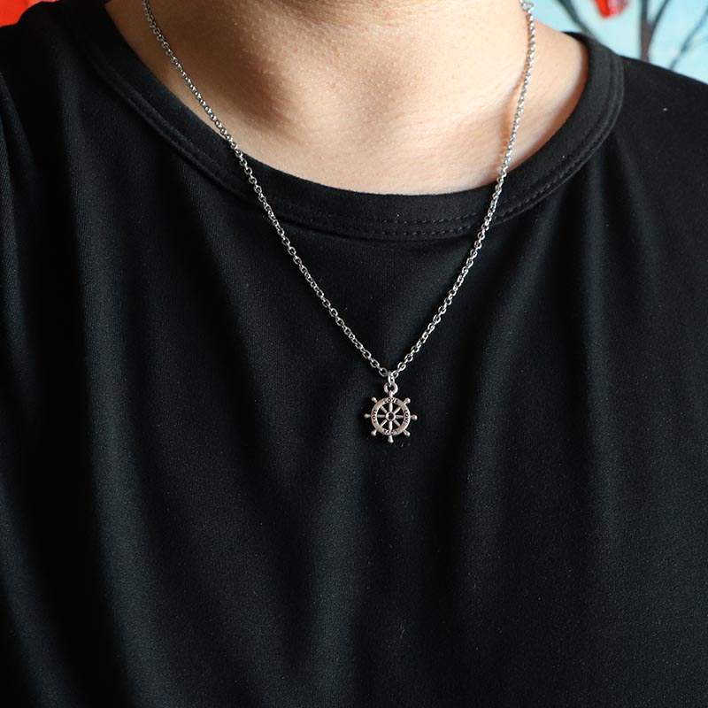 Girocollo del bambino delle donne dei monili della collana del pendente chiave dell'ancora dell'albero di lusso della catena dell'acciaio inossidabile di stile popolare per il partito dell'amica femminile