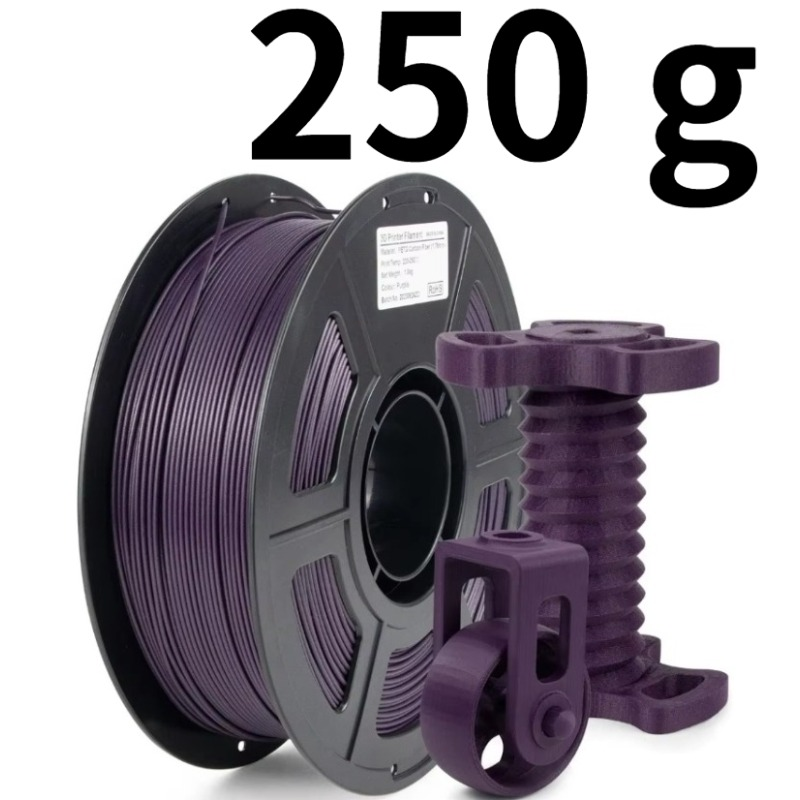 Filament PETG en Fiber de carbone 1.75mm, Filament PETG-CF résistant à l'usure et à la chaleur, excellente adhérence intercalaire PETG 1kg/250g: WHITE