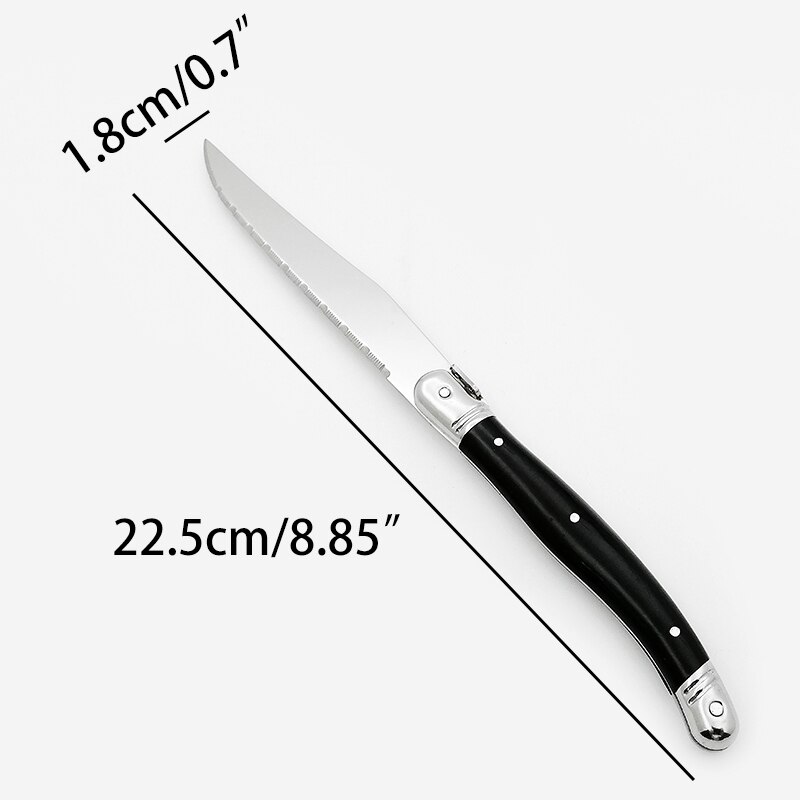 9 tommers laguiole stil biff kniver sett med tre håndtak middag kniv biff middag bestikk bestikk sett