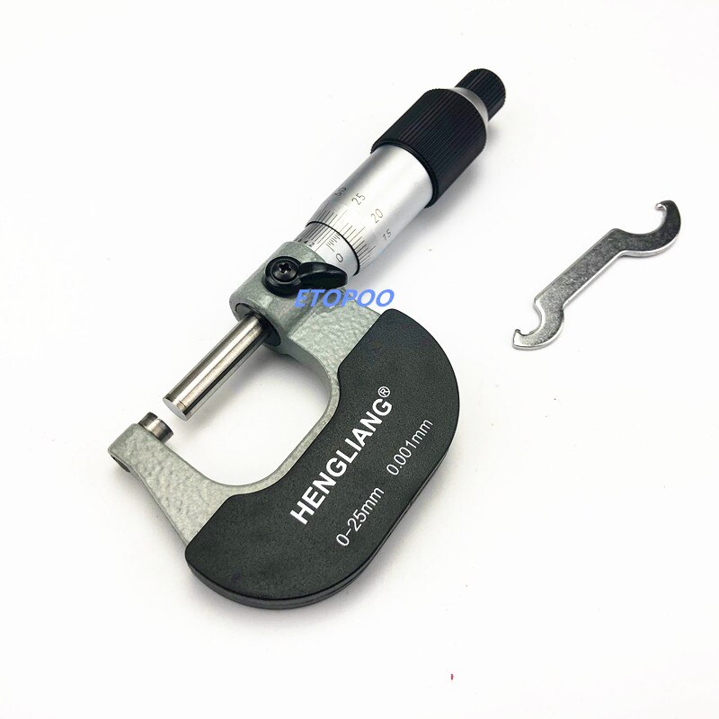 Micron Outside micrometer 0-25mm * 0.001mm calibration micrometer caliper thickness gauge 0.001mm measuring tools