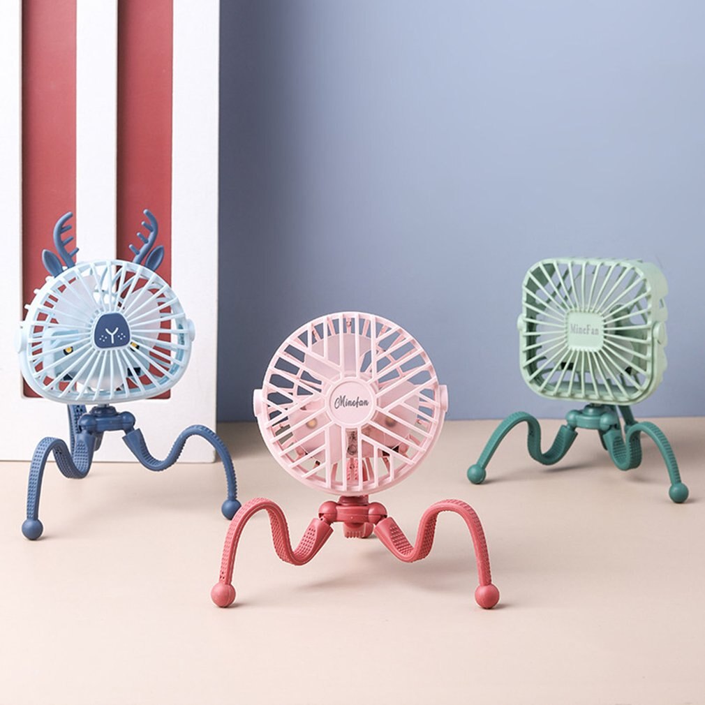 Mini Fan Mini Portable Hanging Electric Fan Octopus Stand Adjustable Handheld USB Charging Fan Cooler For Student