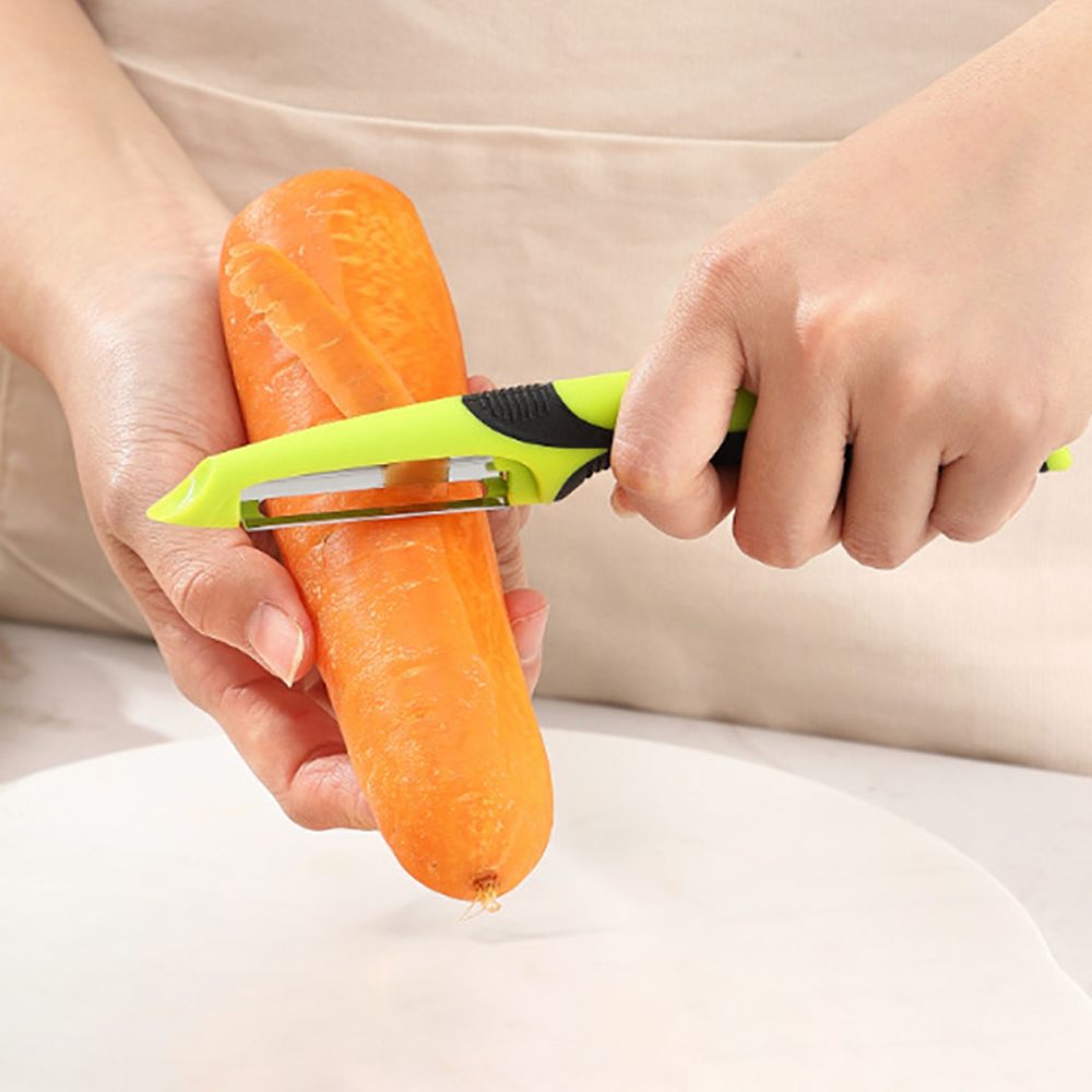 Cuchillo pelador de patatas multifuncional de acero inoxidable para el hogar, herramienta de cocina para pelar verduras y frutas