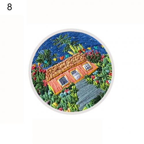15cm House/Shop DIY Ribbon 3D Embroidery Kit Home Decor Needlework Sewing Crafts: 8