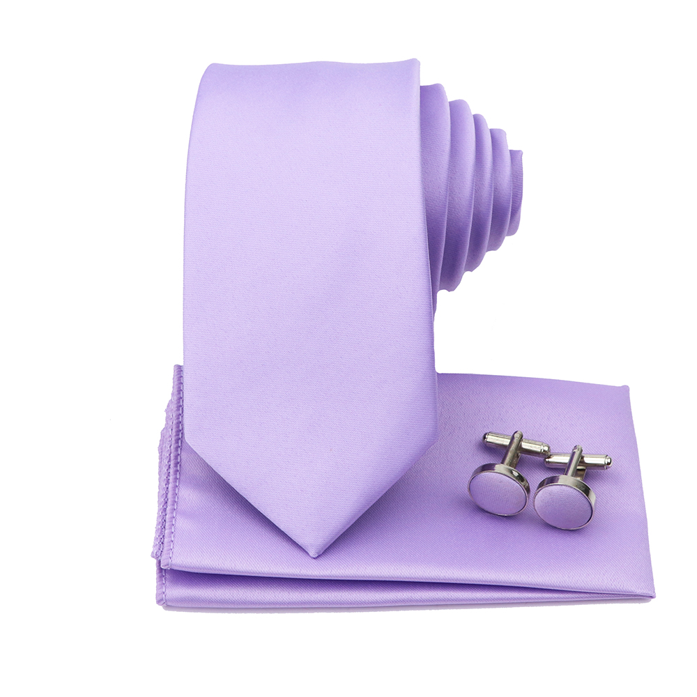 Heren Kleurrijke Polyester Stropdas Bowtie Cufflink Broche Set Salie Groene Roze Stropdassen Zakelijke Bruiloft Shirt Accessoires Cadeau: Helder Geel