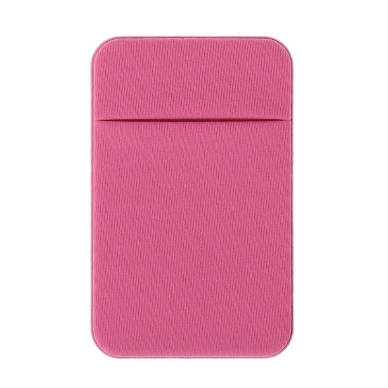 Mobile Phone Credit Card Wallet Holder Pocket Stick-On Adhesive Elastic Tool: PK