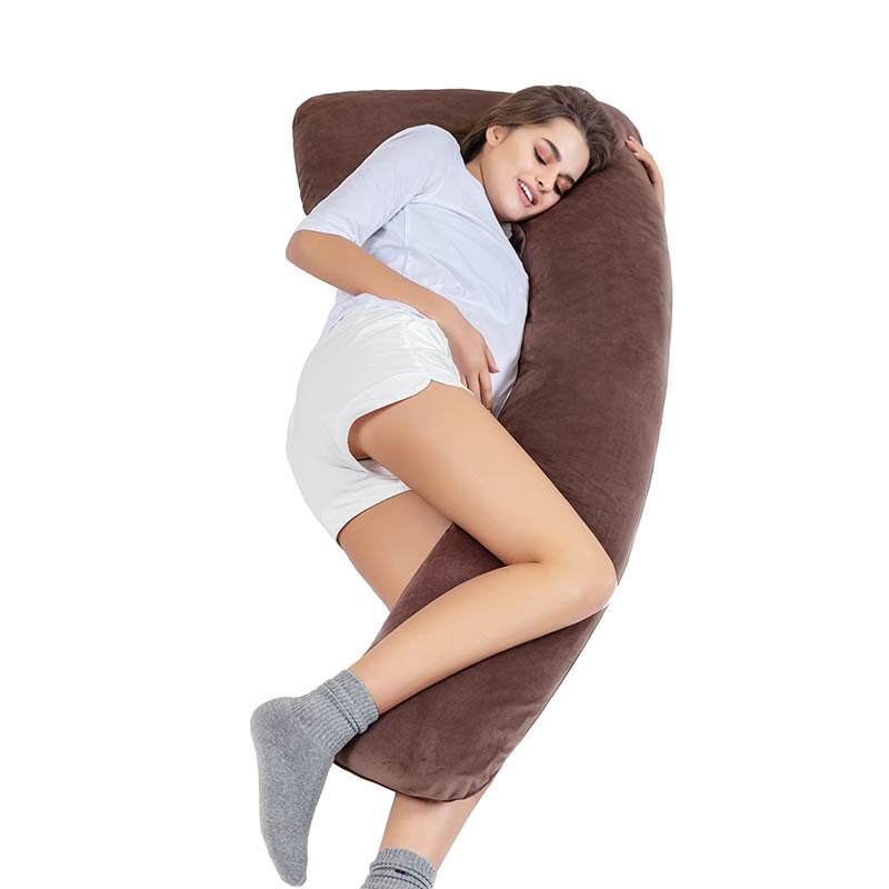 Tours complets Dos Ventre Coussin Protecteur pour Femmes De Maternité Oreiller de Lit Velours Dormeurs Latéraux Coussin Abdominal Future Maman Oreiller