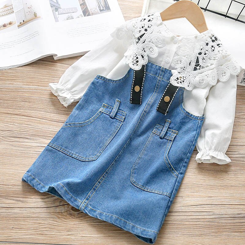 VFOCHI-blusa blanca Lisa para niñas, camisa de manga larga con cuello de encaje, ropa de Lolita,