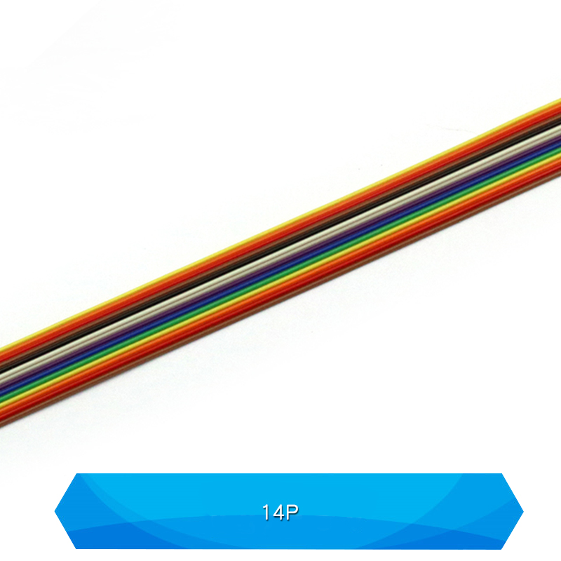 HUAZIZ 4 Rollen Flachbandkabel – 1,27 Mm Raster, 10/14/16/20 Adern, 3 M Pro Rolle, Für IDC-Stecker 2,54 Mm