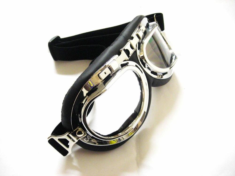 Gafas de Aviador estilo piloto Vintage para motocicleta, lentes transparentes a prueba de rayos ultravioleta, Cruiser, Scooter