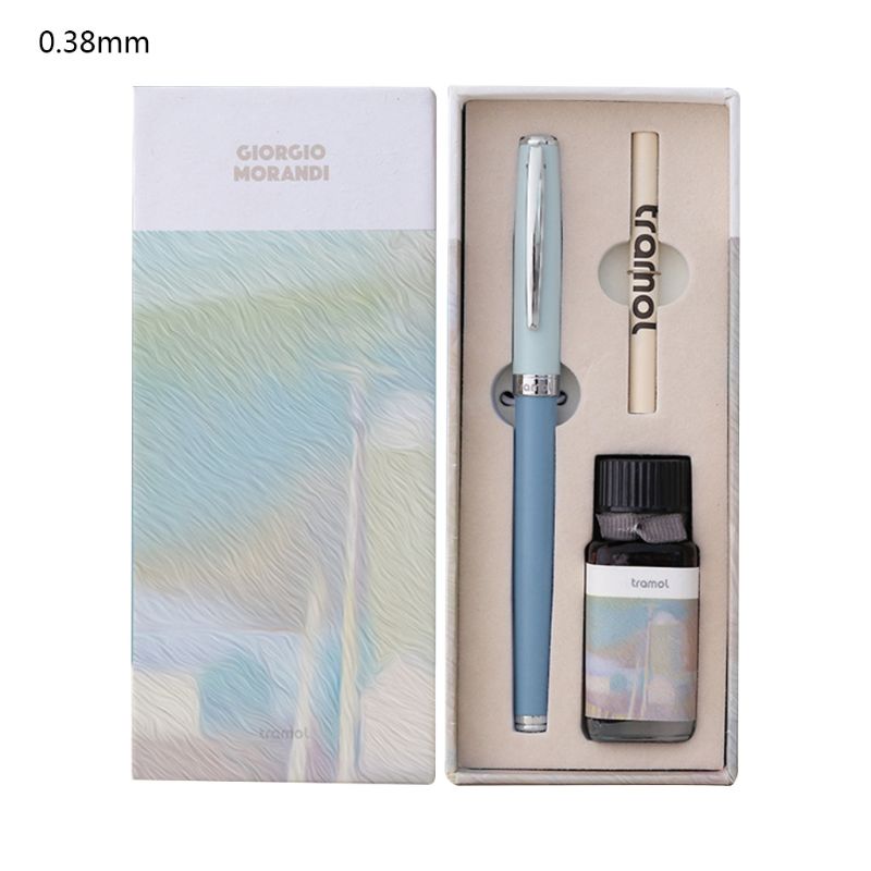 Morandi Business Fountain Pen Student Signature Calligraphy + 15ml Ink Box 1XCB: White