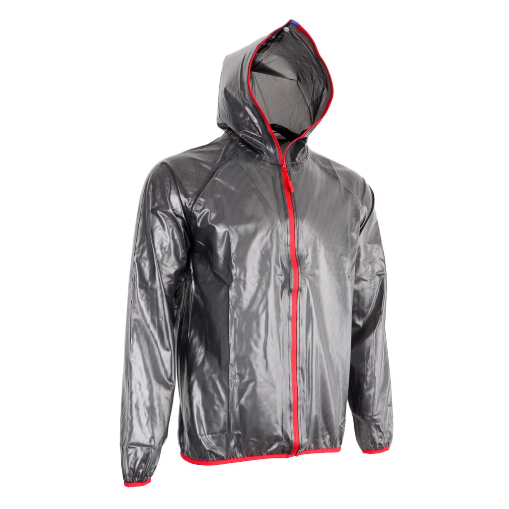 Mens Motorcycle Cycling Full Rain Suit Waterproof Hooded Top Rain Coat Pant