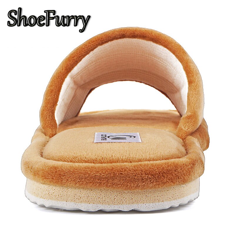 ShoeFurry Winter Mannen Casual Schoenen Thuis Slippers Zachte Pluche Warme Katoenen Schoenen Mannelijke Indoor Slippers Huis Harige Slippers Big Size