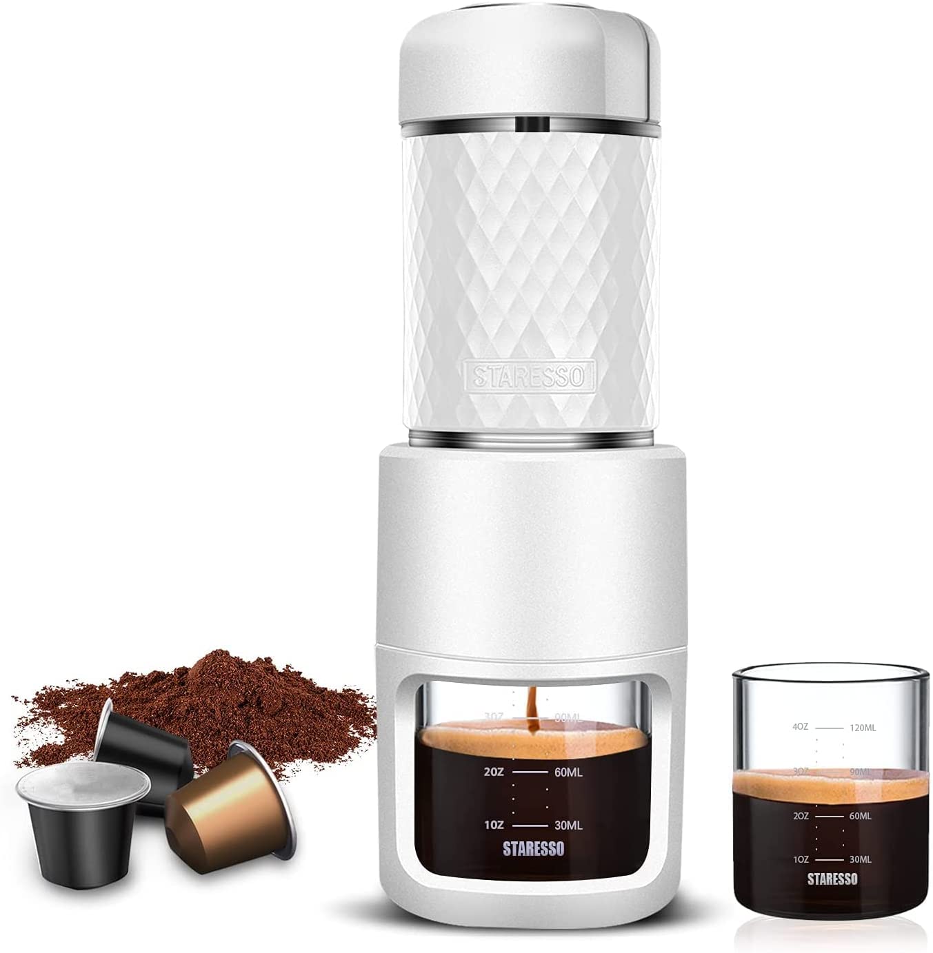 STARESSO Zweite Generation Manuelle Kaffeemühlen SP-200 Tragbare Multifunktionale Kaffee Maschine 2-in-1 Kapsel Kaffee Maschine