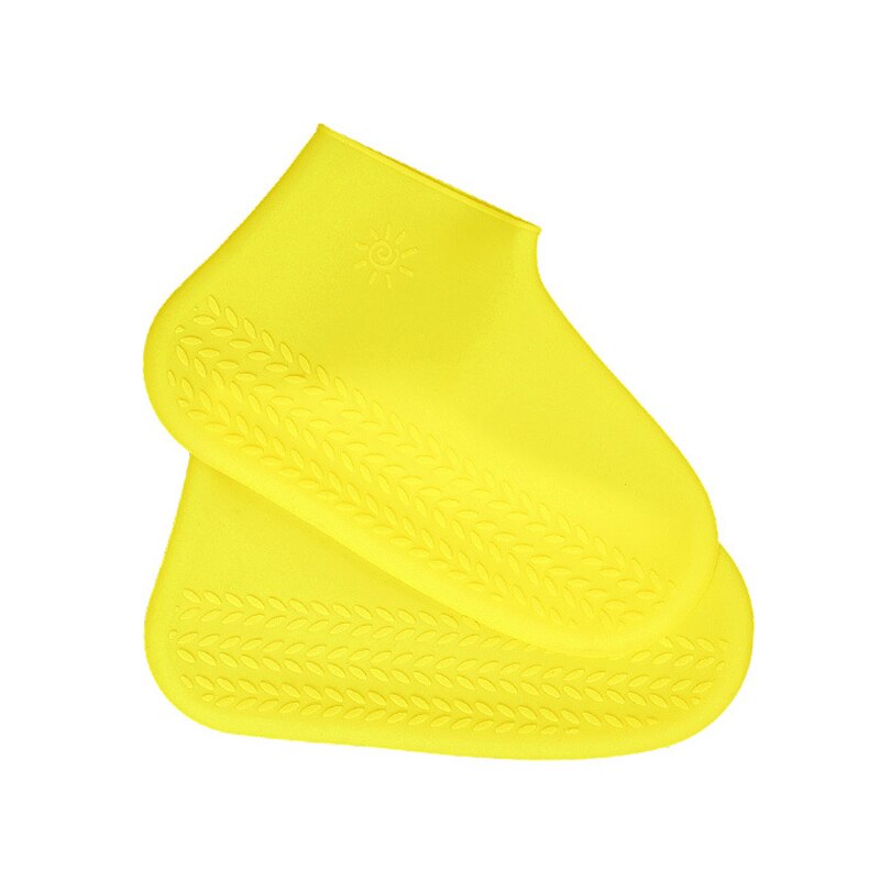 1 Paar Waterdichte Regen Schoenen Covers Regen Boot Herbruikbare Anti-Slip Rubber Regen Overschoenen Outdoor Wandelschoenen Accessoires 2022: YELLOW / S